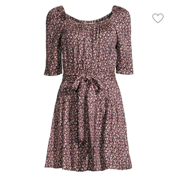 Rebecca Taylor Francesca Square Neck Floral Dress Size 6 - Picture 6 of 12